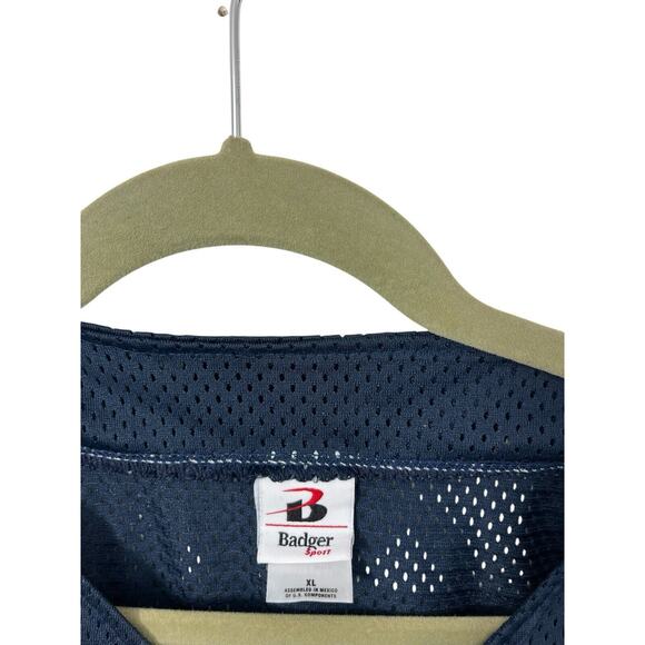 Vtg America Online AOL Shirt Jersey Mesh XL Blue Softball Logo Y2K Nostalgic - Picture 6 of 8